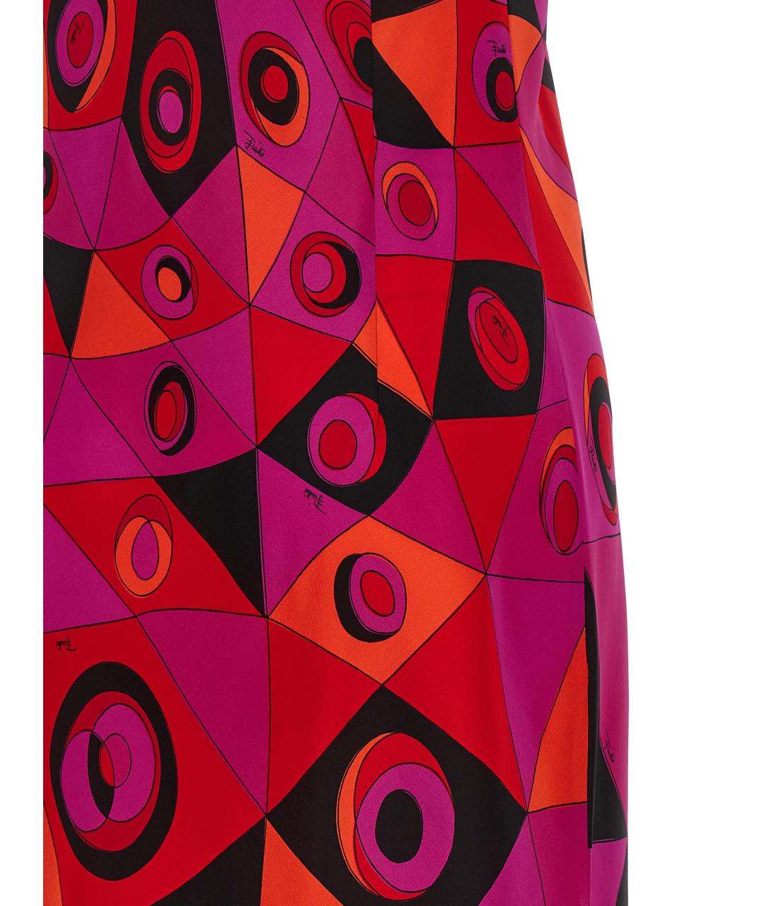 EMILIO PUCCI Фуксия шелковое коктейльное платье, фото 4