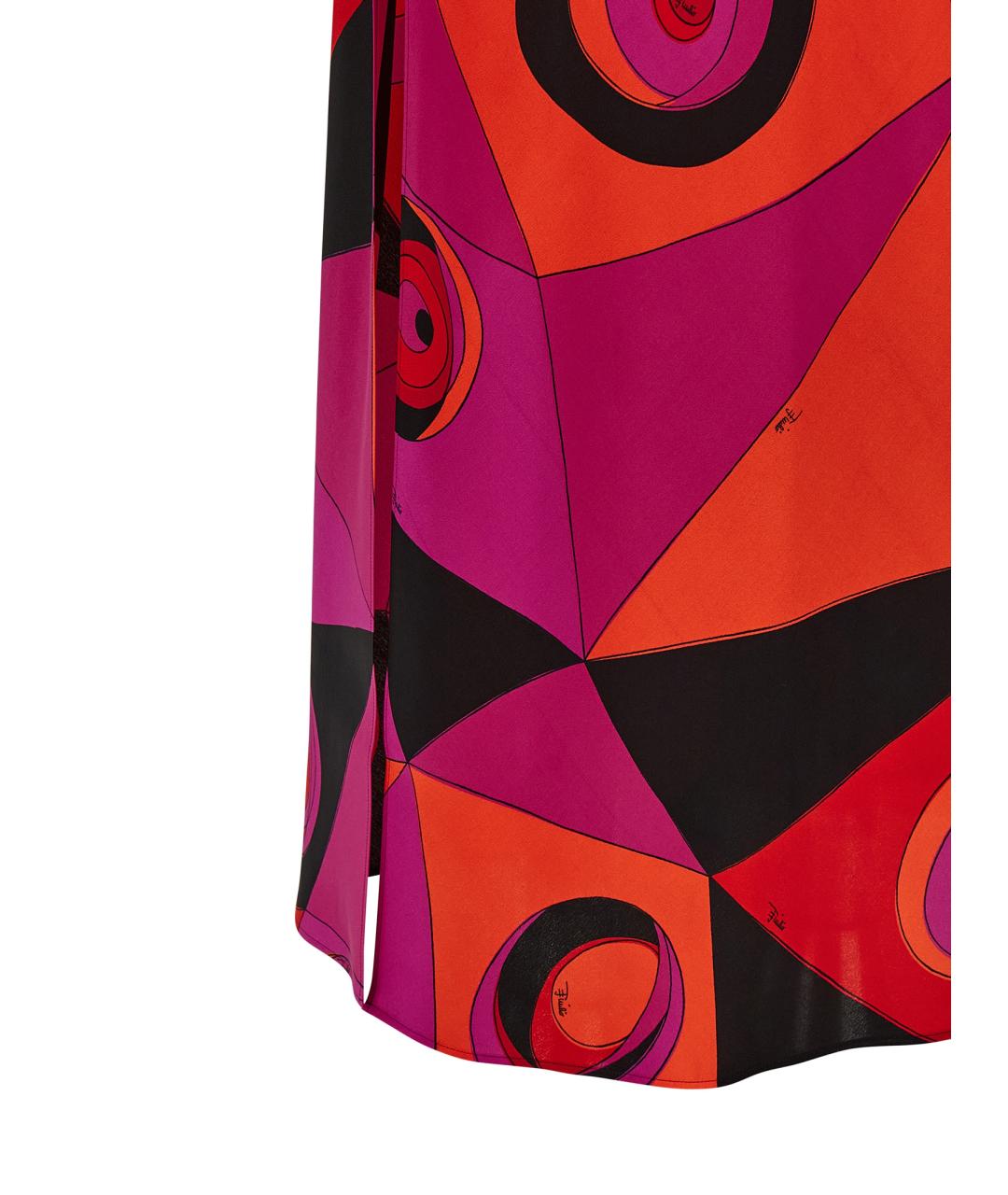 EMILIO PUCCI Фуксия шелковое коктейльное платье, фото 5