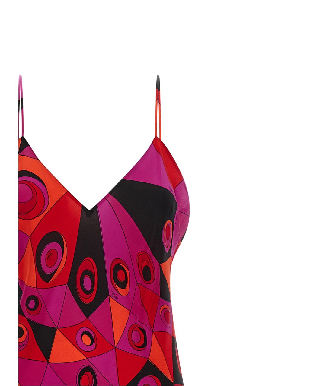 EMILIO PUCCI Фуксия шелковое коктейльное платье, фото 3