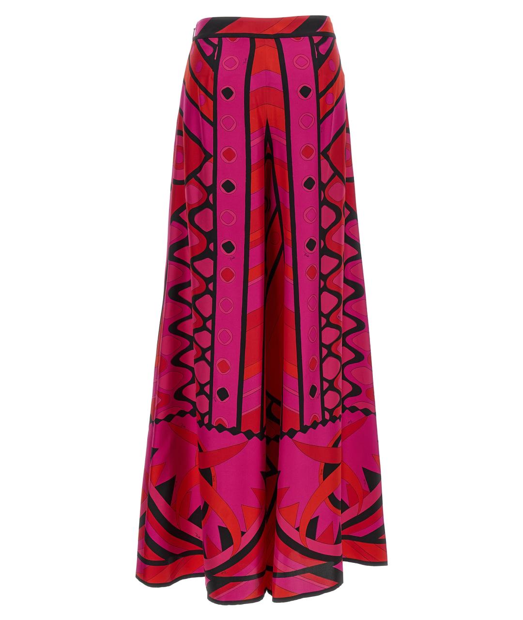 EMILIO PUCCI Фуксия шелковые брюки широкие, фото 1