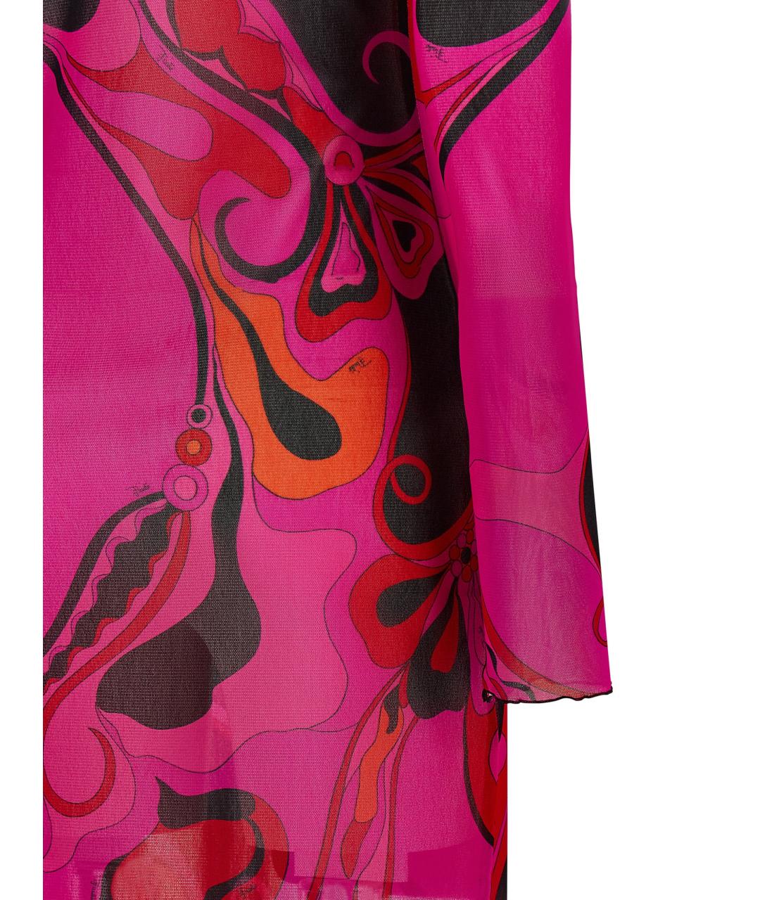 EMILIO PUCCI Фуксия полиамидовое коктейльное платье, фото 4
