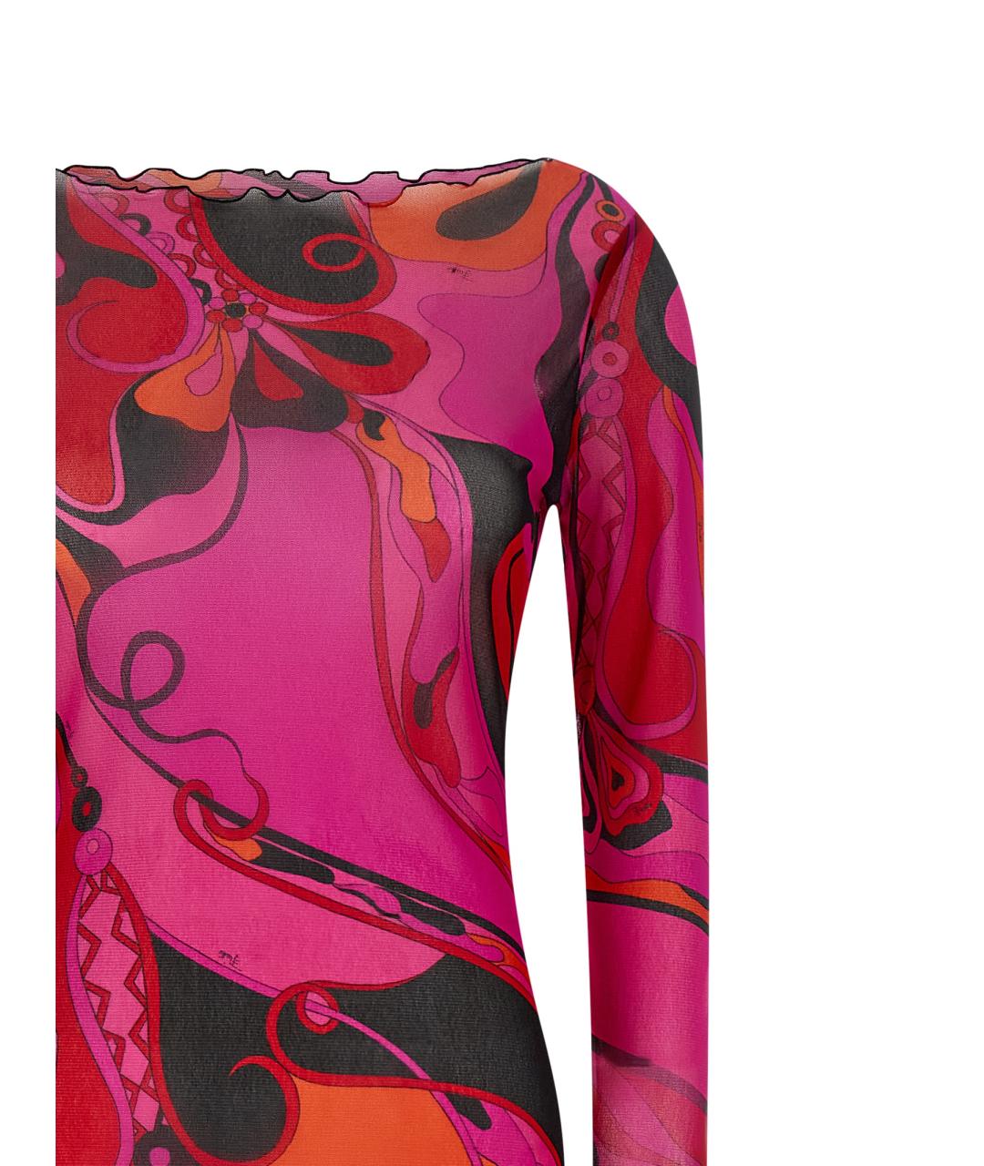 EMILIO PUCCI Фуксия полиамидовое коктейльное платье, фото 3