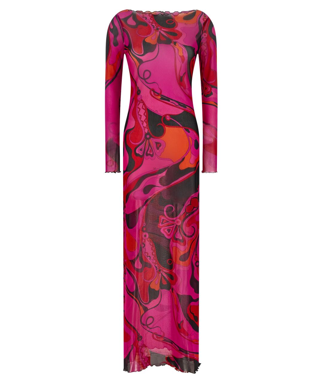 EMILIO PUCCI Фуксия полиамидовое коктейльное платье, фото 1