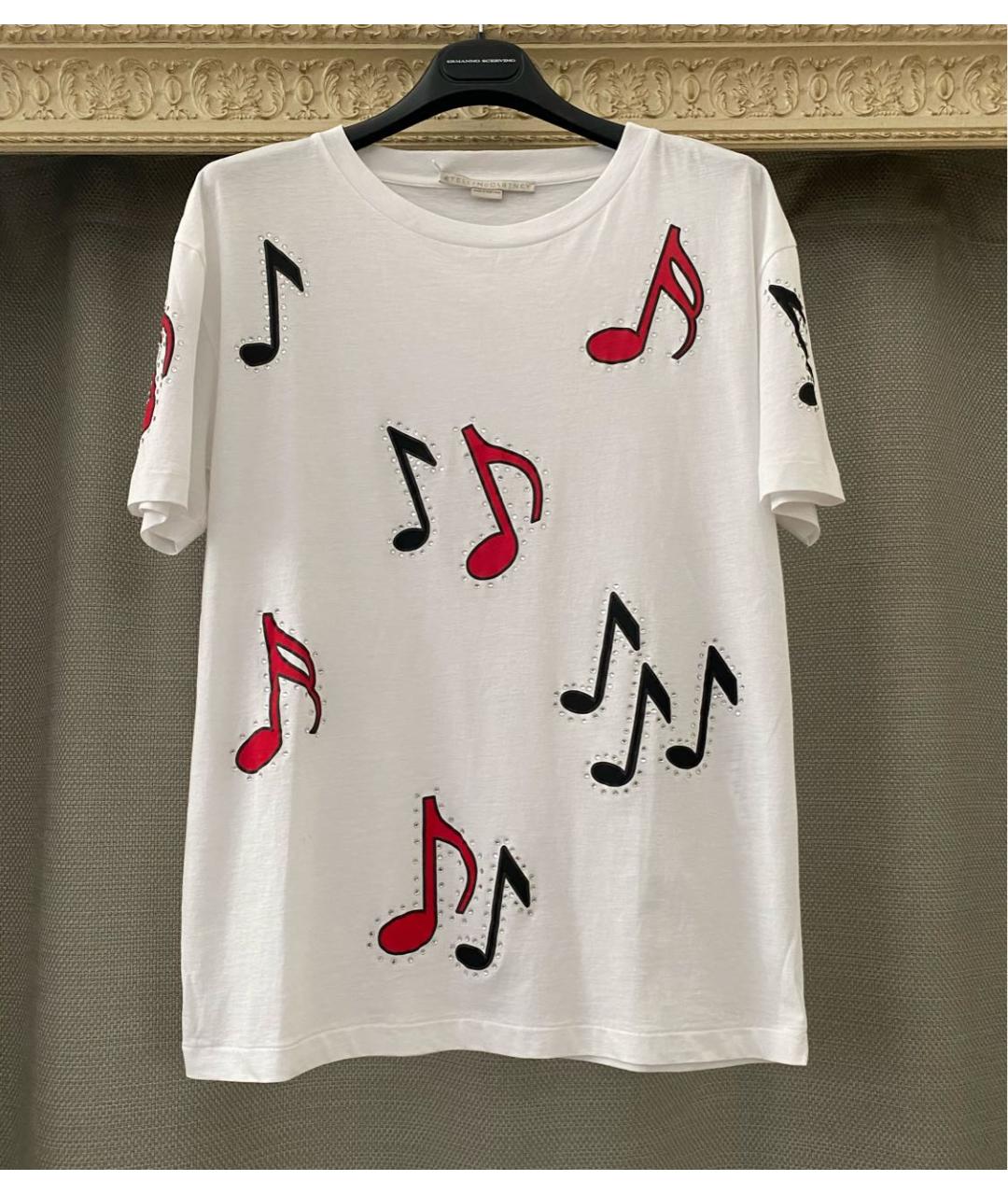 STELLA MCCARTNEY Белая хлопковая футболка, фото 6