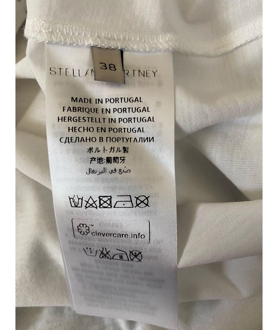 STELLA MCCARTNEY Белая хлопковая футболка, фото 8