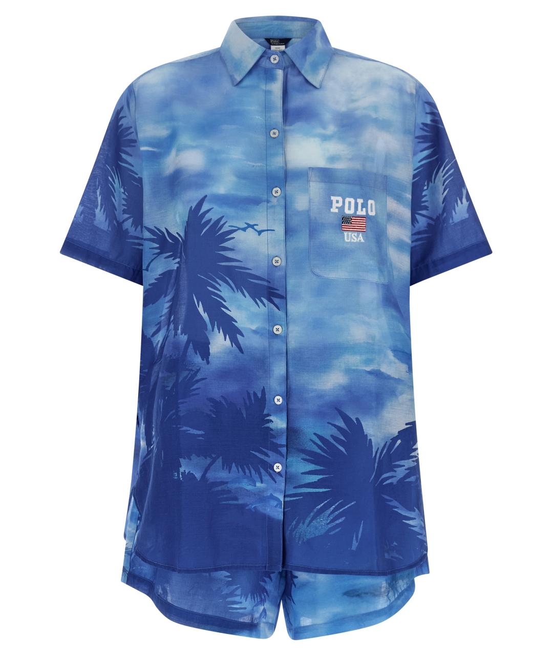 POLO RALPH LAUREN Синий хлопковый костюм с брюками, фото 1