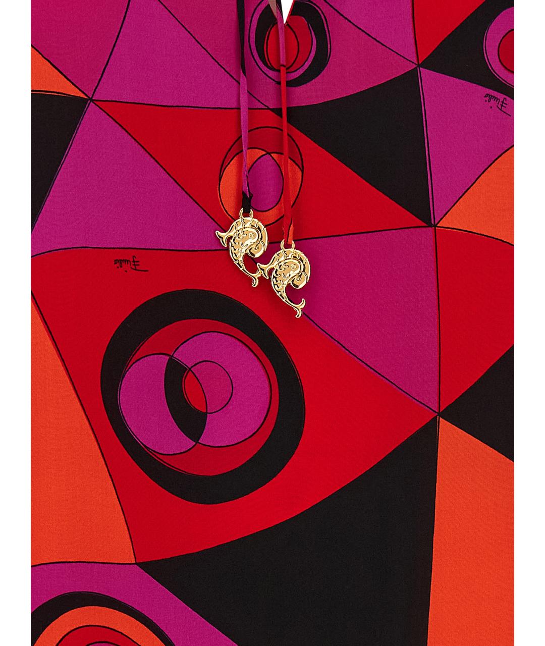 EMILIO PUCCI Фуксия шелковое коктейльное платье, фото 4