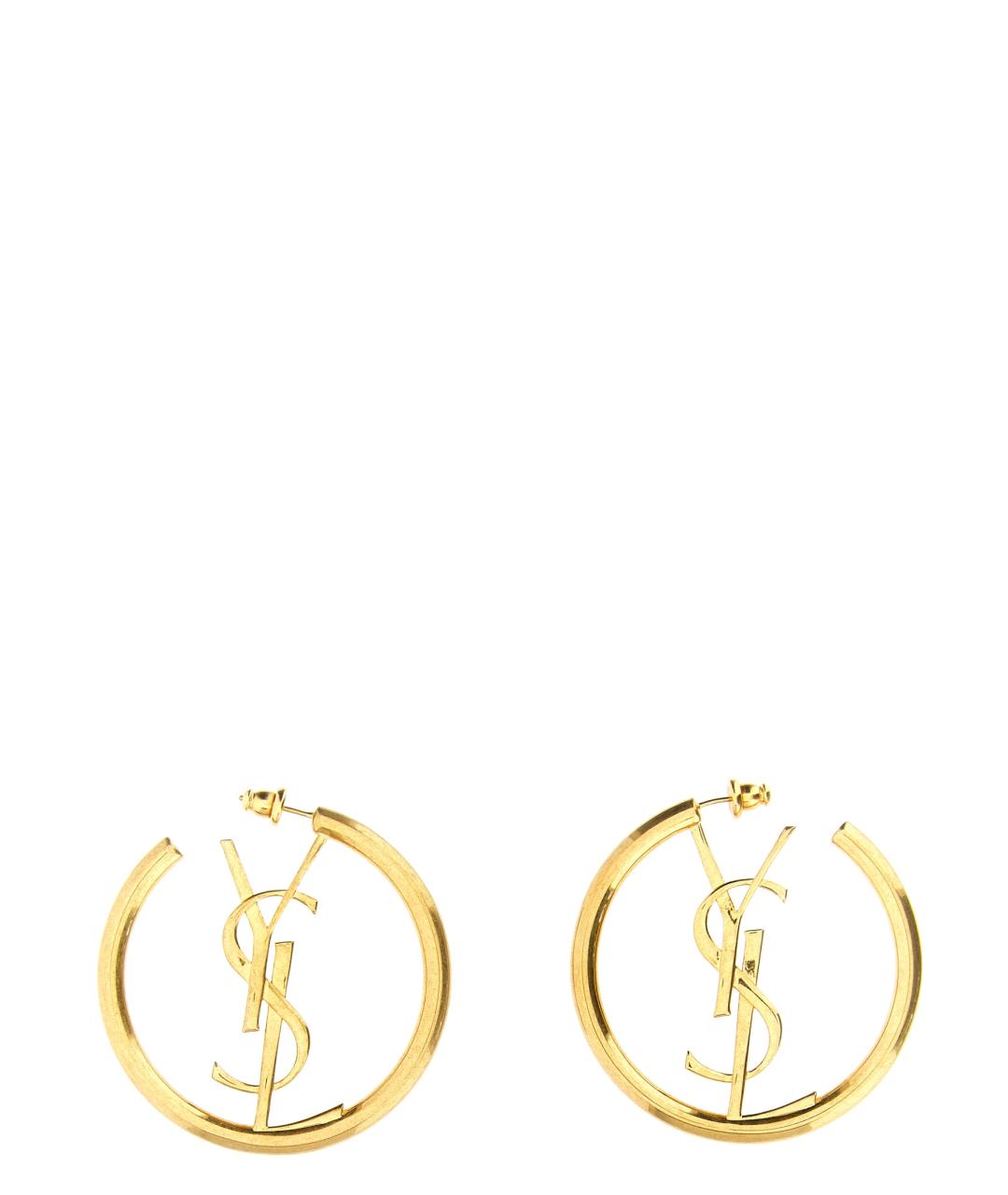SAINT LAURENT Золотые металлические серьги, фото 1