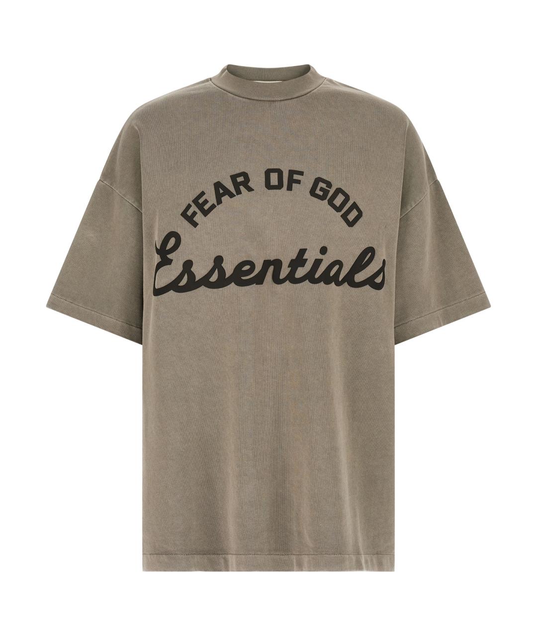 FEAR OF GOD ESSENTIALS Серая хлопковая футболка, фото 1