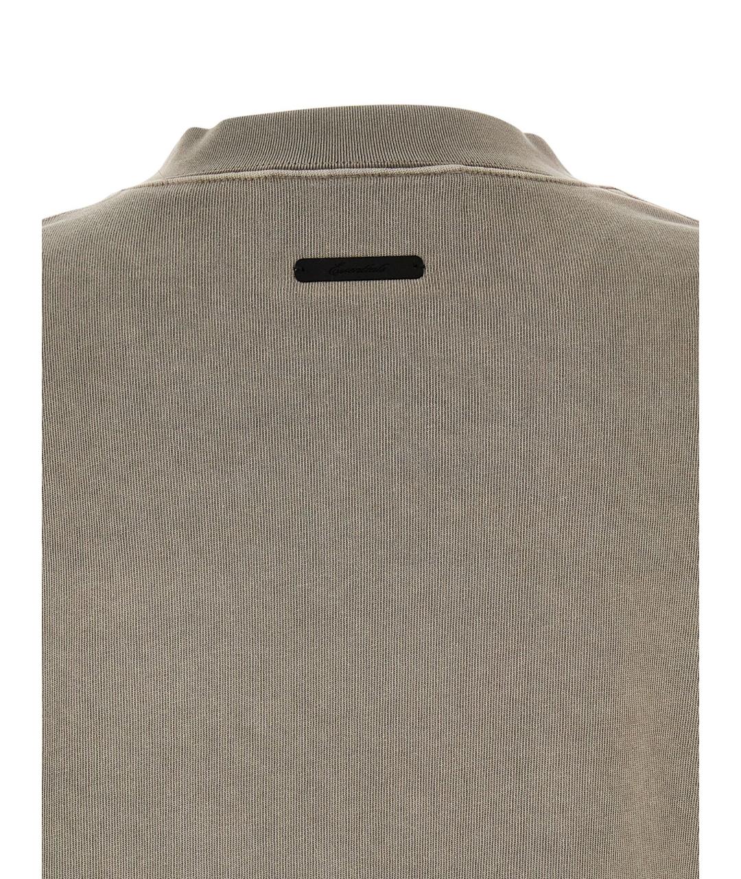 FEAR OF GOD ESSENTIALS Серая хлопковая футболка, фото 4