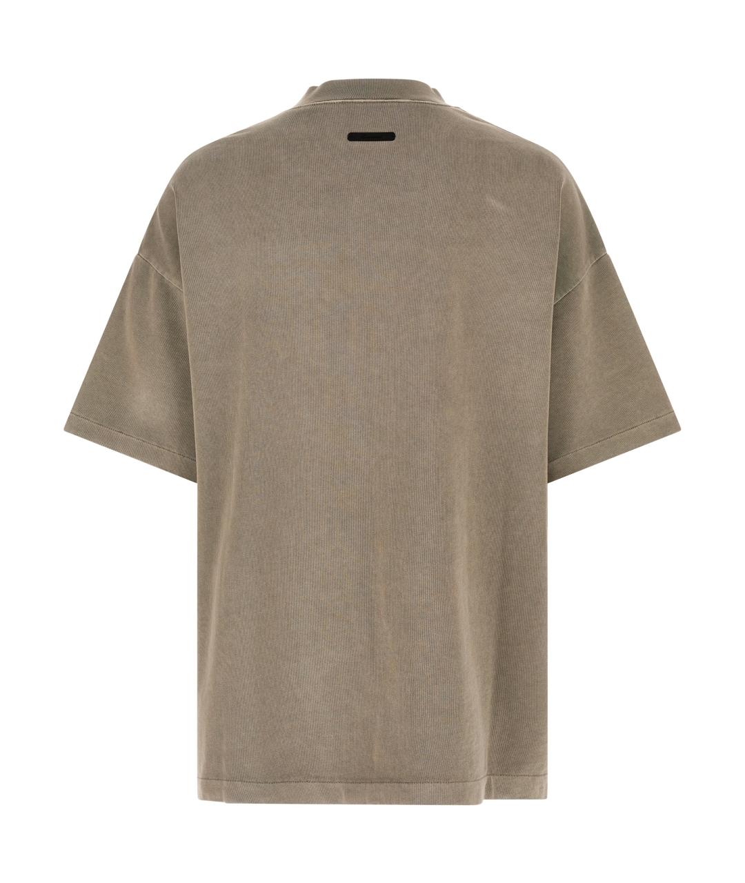 FEAR OF GOD ESSENTIALS Серая хлопковая футболка, фото 2