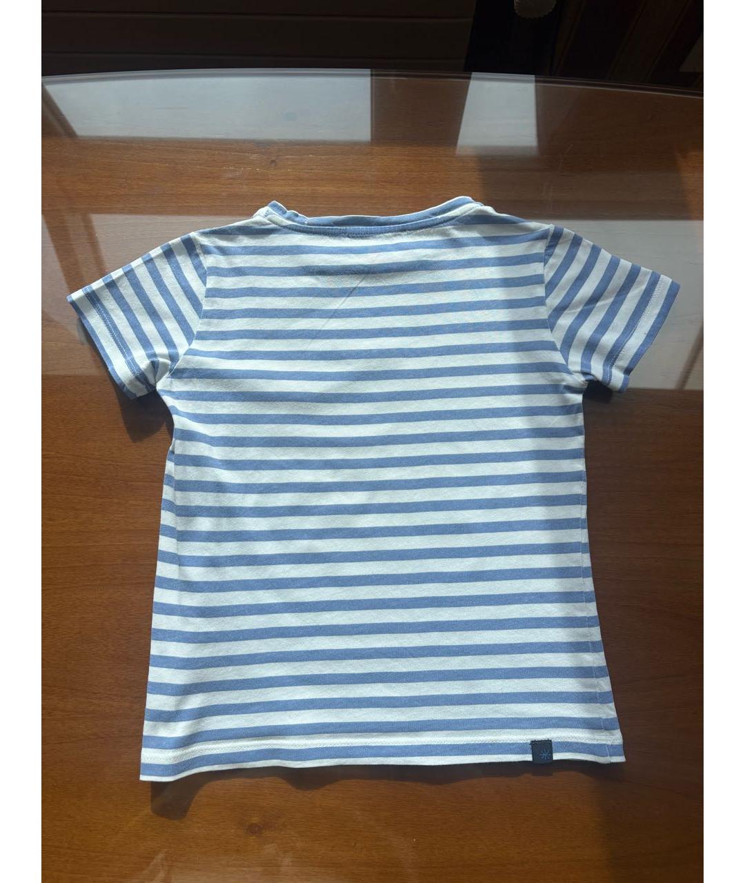 MANU ATELIER Голубая хлопковая детская футболка, фото 2