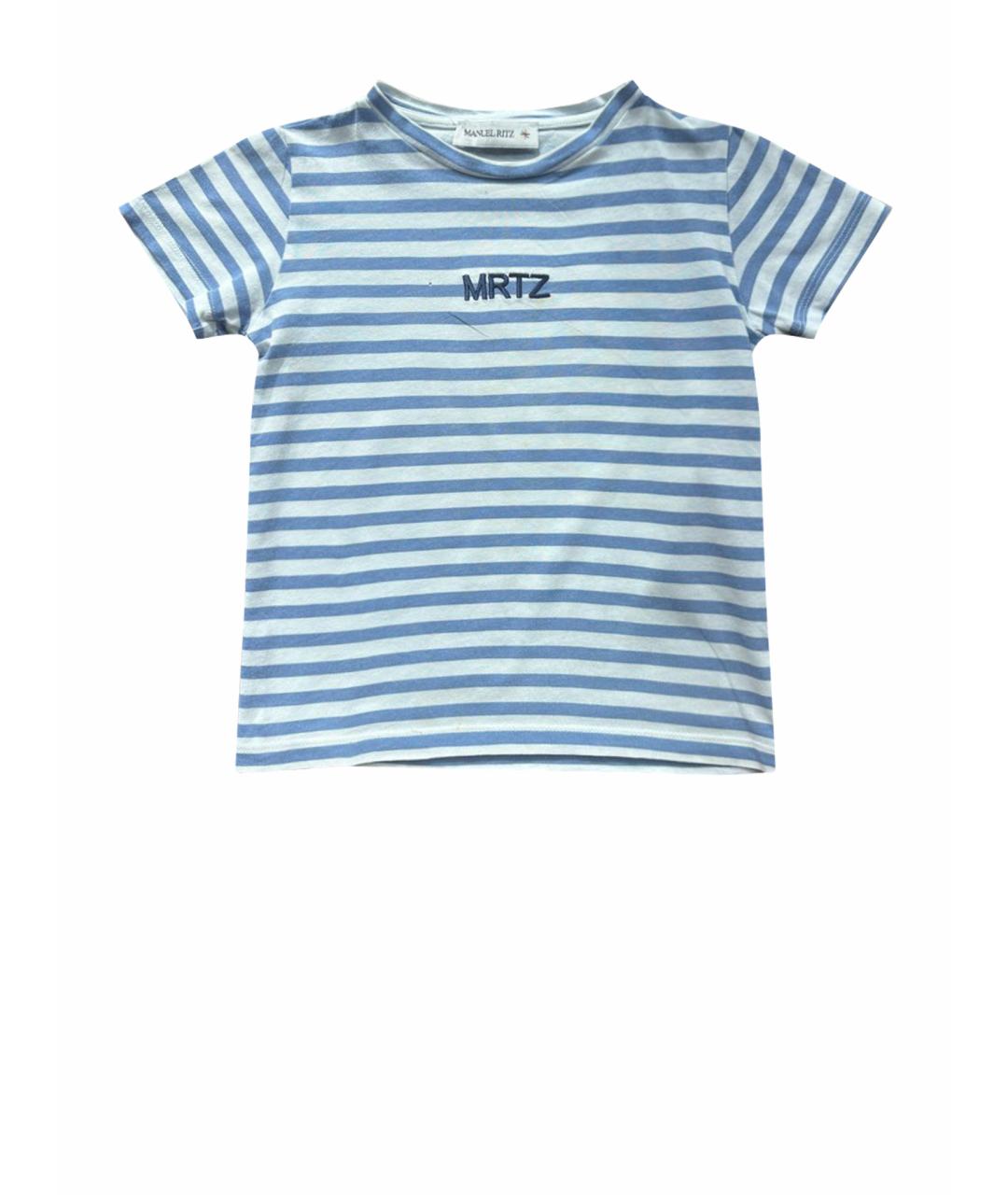 MANU ATELIER Голубая хлопковая детская футболка, фото 1