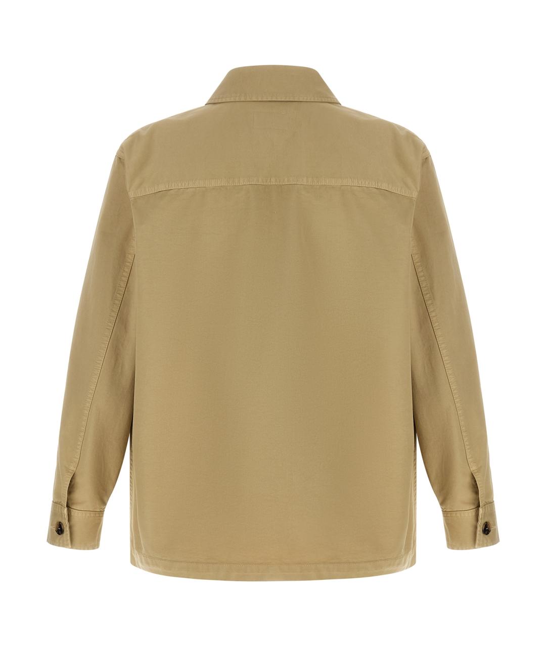 SAINT LAURENT Бежевая хлопковая кэжуал рубашка, фото 2
