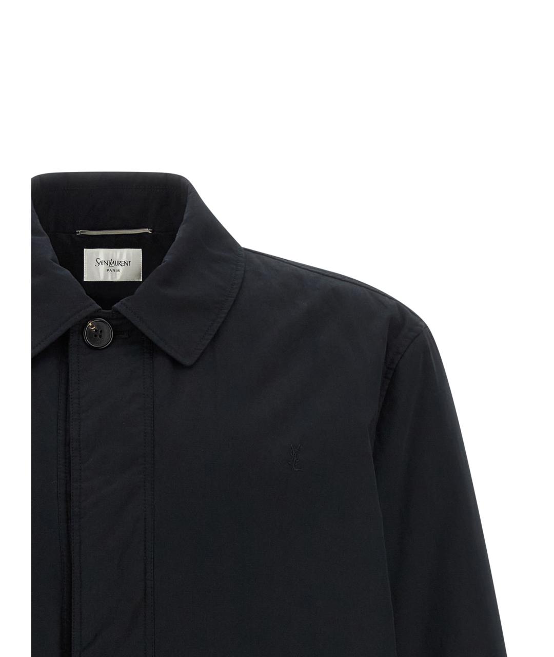 SAINT LAURENT Черная хлопковая куртка, фото 3