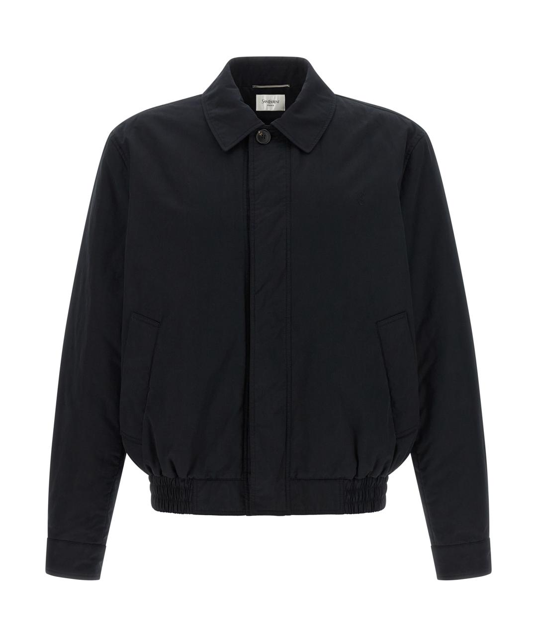 SAINT LAURENT Черная хлопковая куртка, фото 1