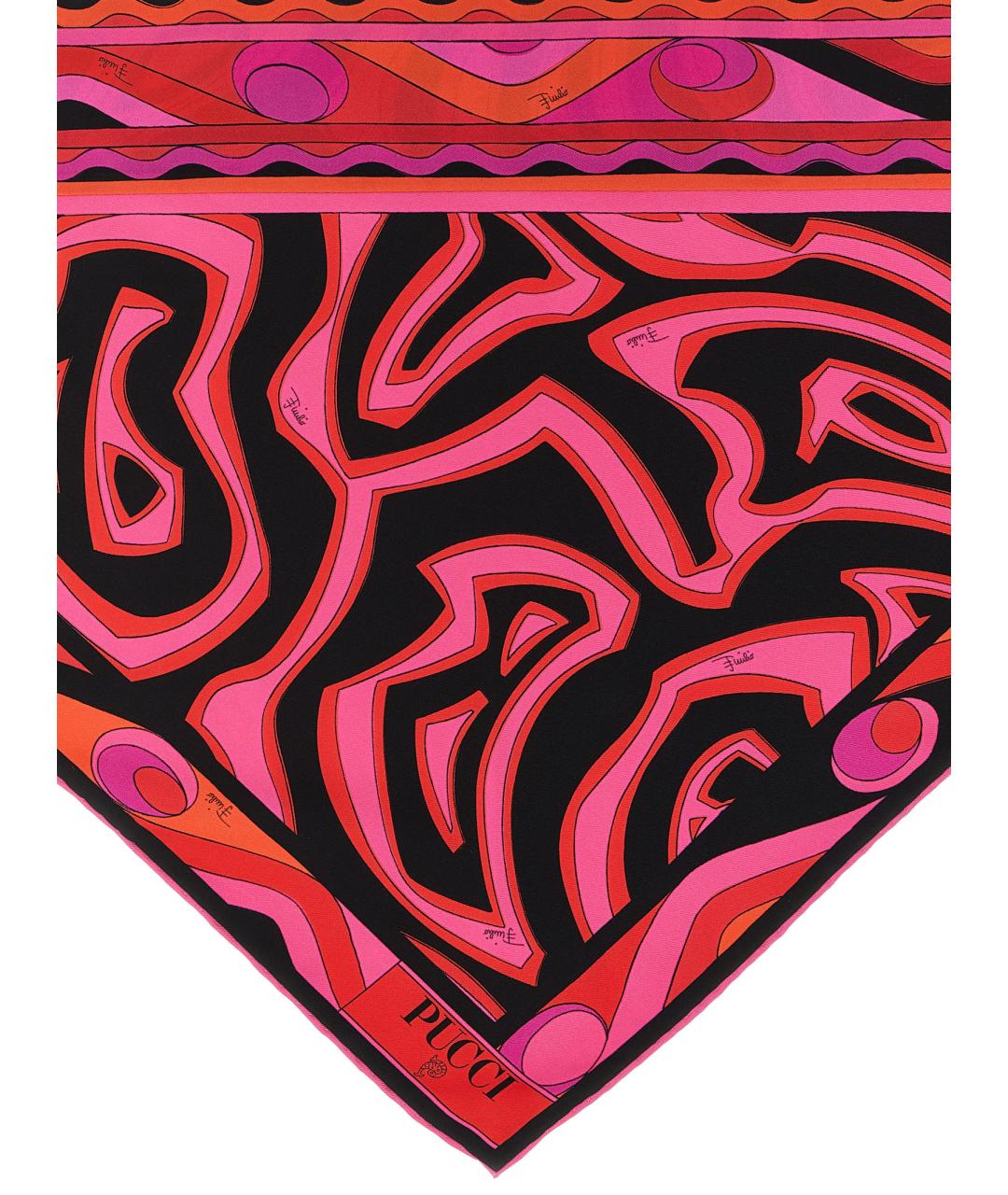 EMILIO PUCCI Фуксия шелковый шарф, фото 2