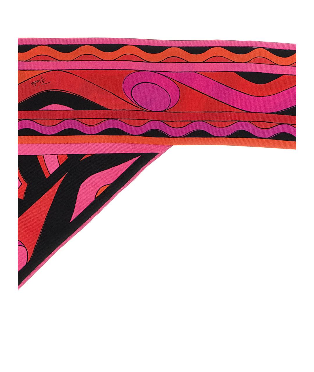 EMILIO PUCCI Фуксия шелковый шарф, фото 3