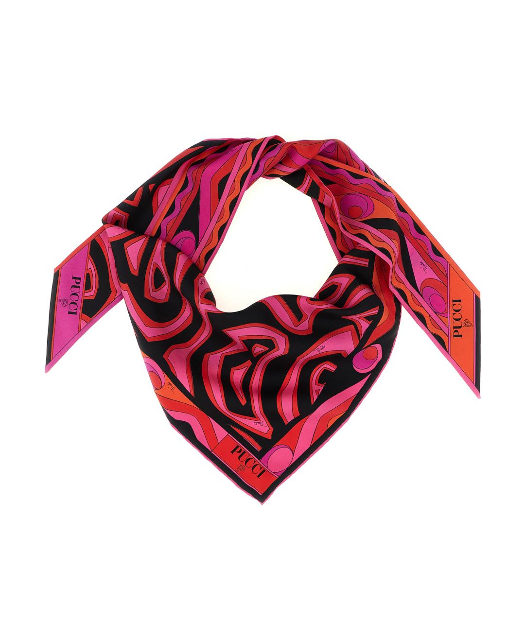 EMILIO PUCCI Фуксия шелковый шарф, фото 1