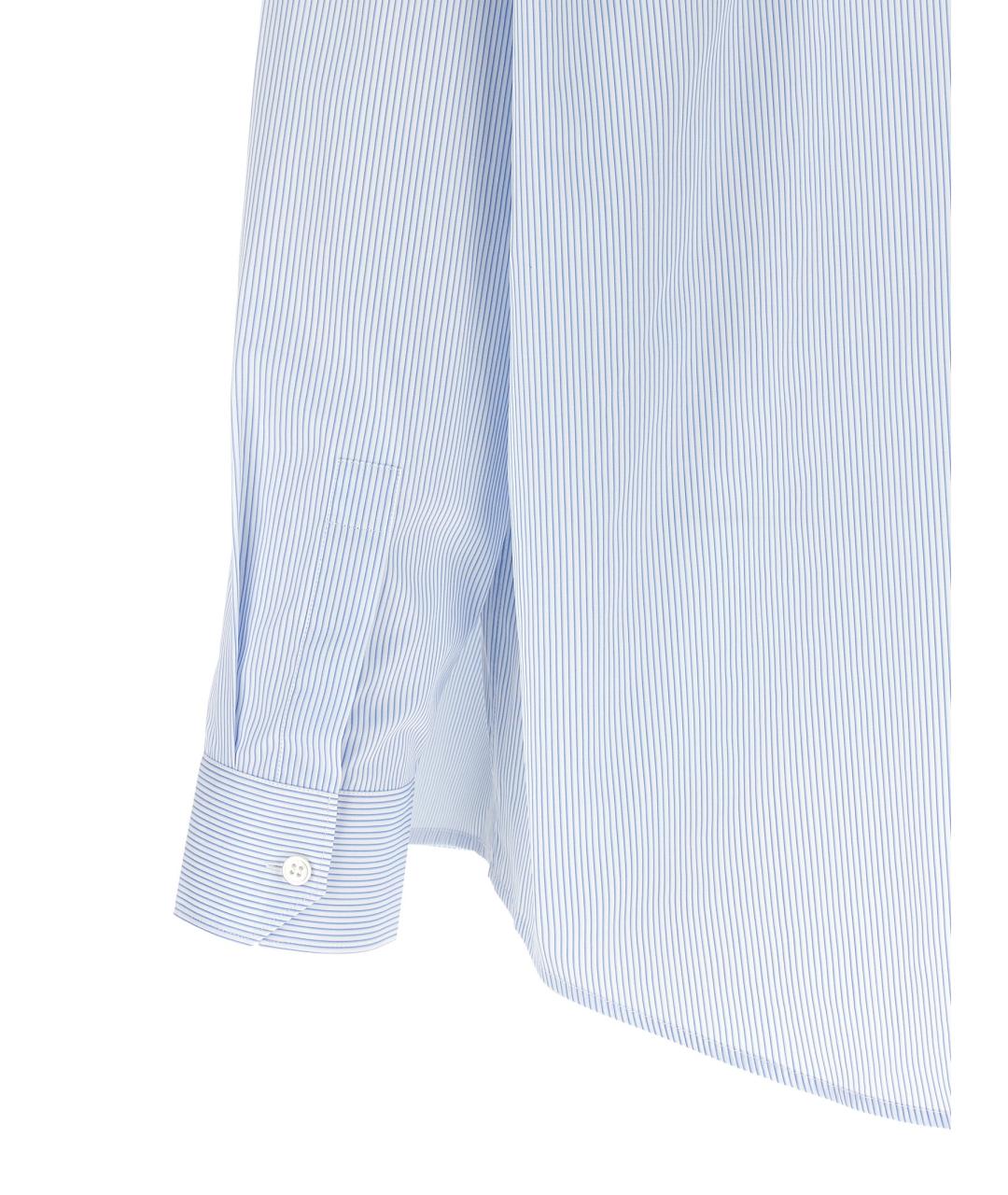 SAINT LAURENT Голубая хлопковая классическая рубашка, фото 4