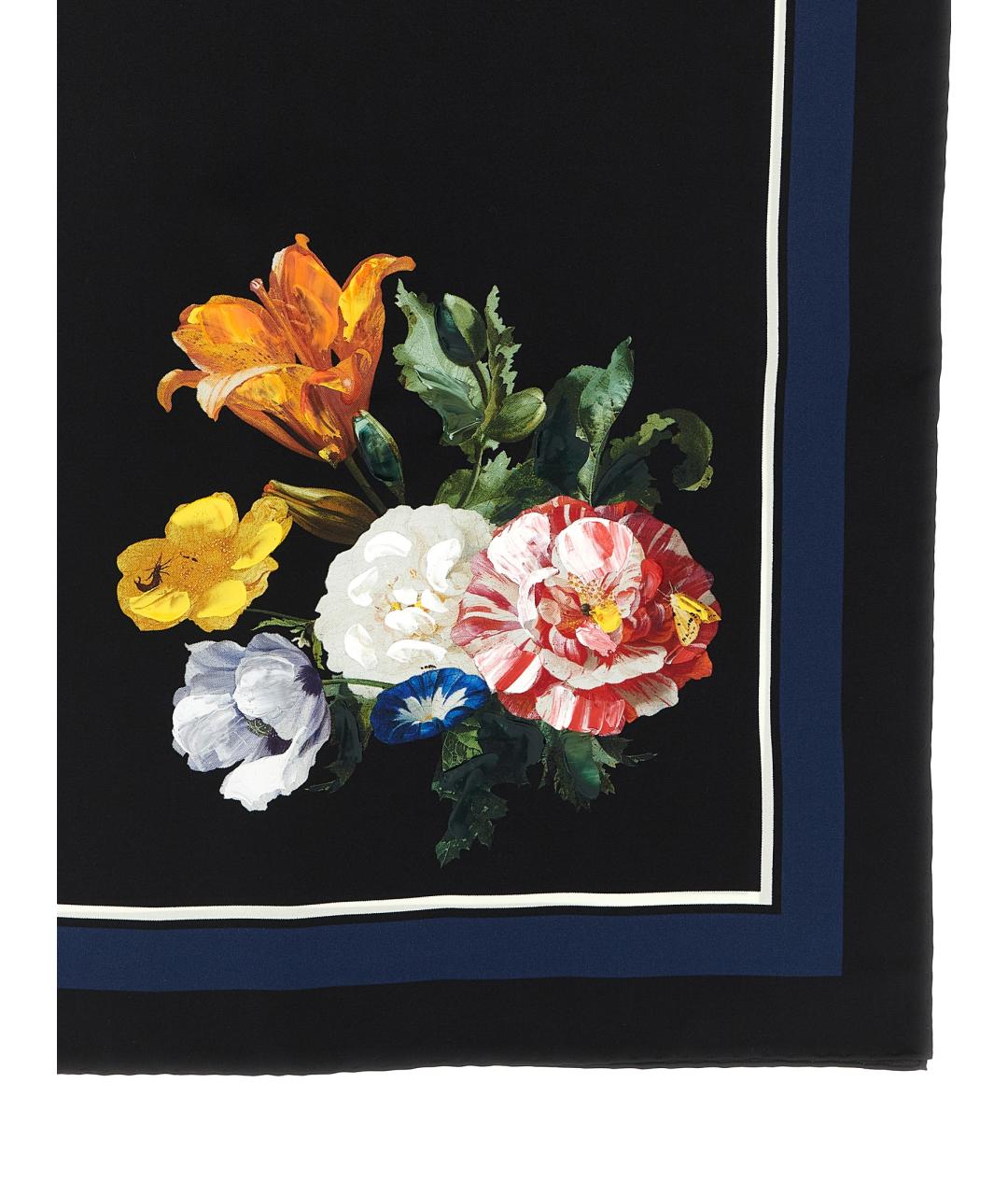 MAISON MARGIELA Черный шелковый шарф, фото 3