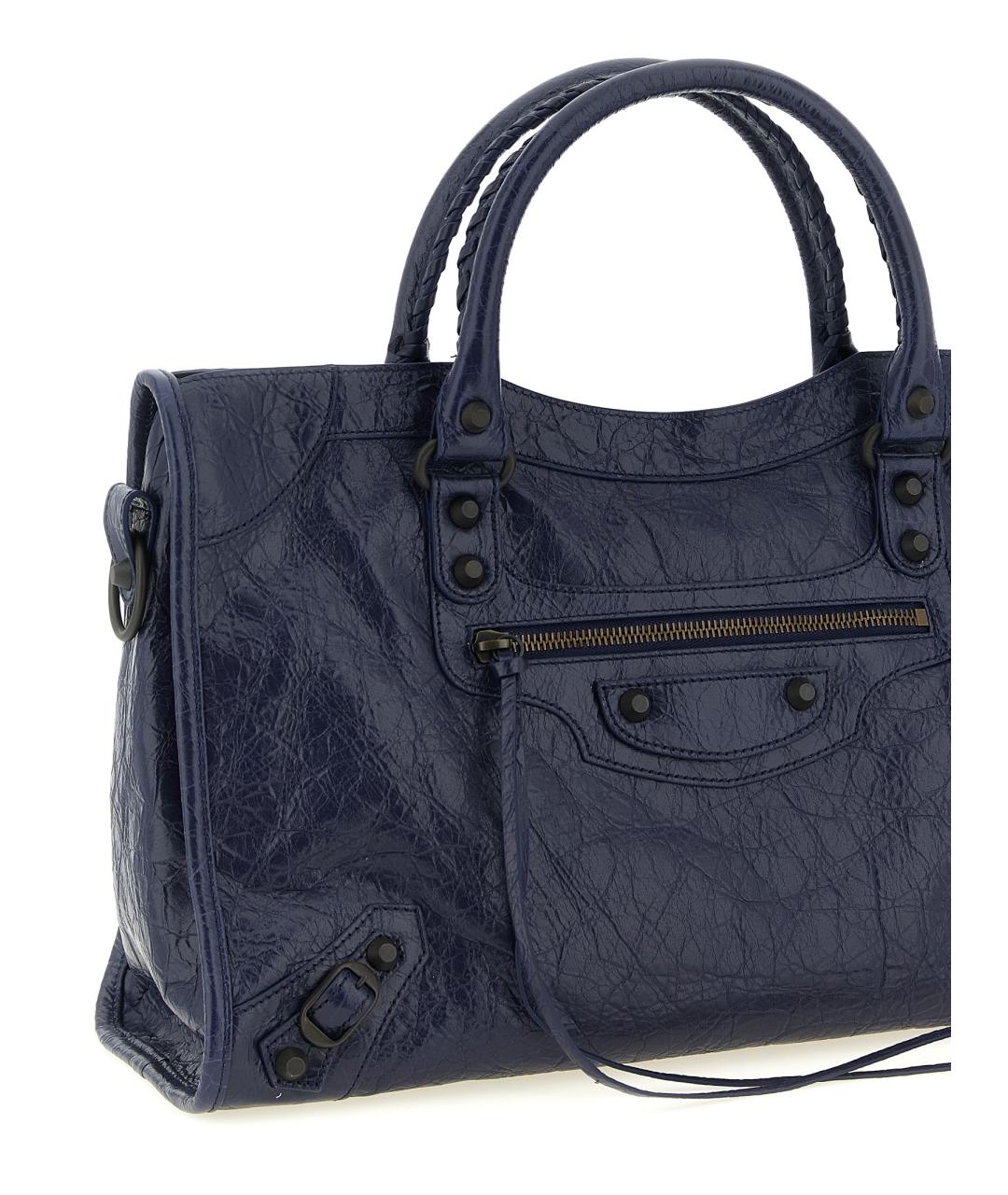 BALENCIAGA Синяя кожаная сумка через плечо, фото 3