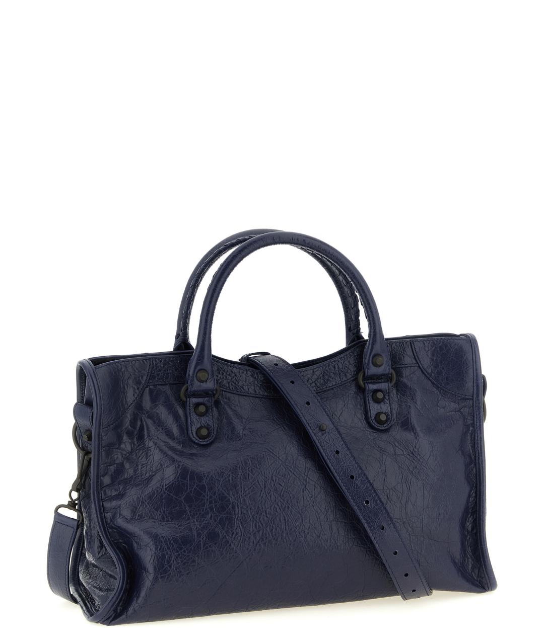 BALENCIAGA Синяя кожаная сумка через плечо, фото 2