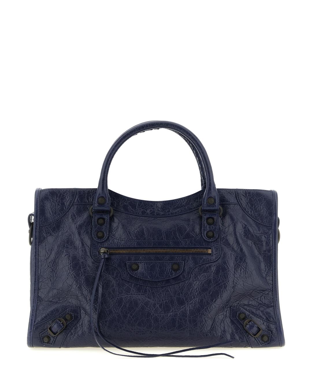 BALENCIAGA Синяя кожаная сумка через плечо, фото 1