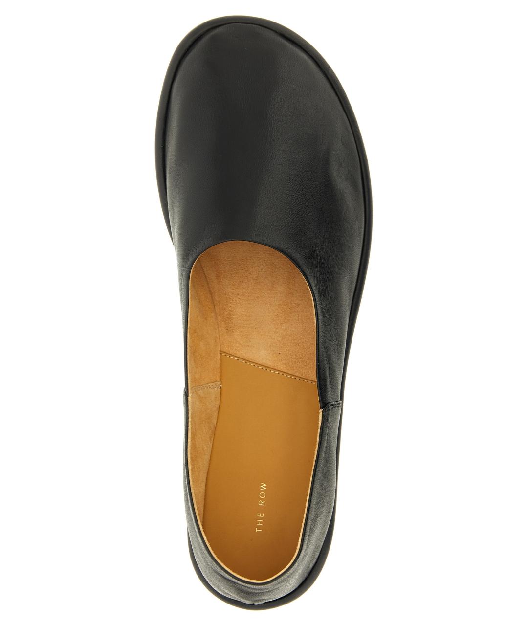 THE ROW Черные кожаные лоферы, фото 4
