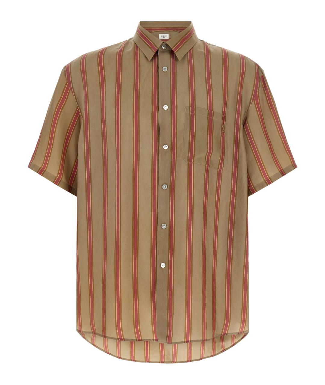 SAINT LAURENT Коричневая кэжуал рубашка, фото 1