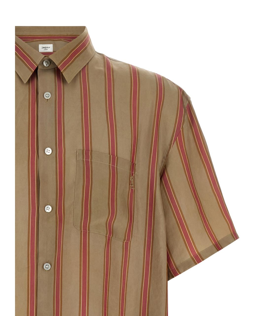 SAINT LAURENT Коричневая кэжуал рубашка, фото 3