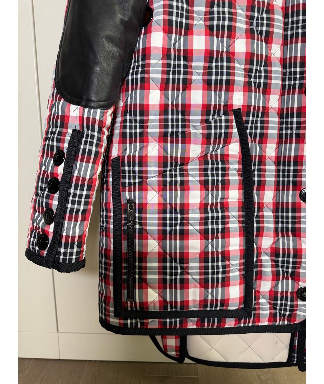BURBERRY Красная полиамидовая куртка, фото 4
