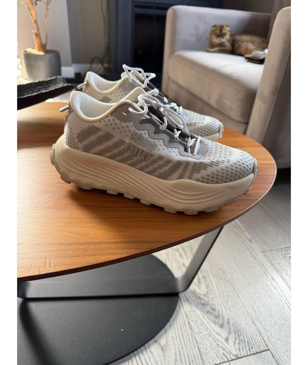 MIU MIU Серые кроссовки, фото 5