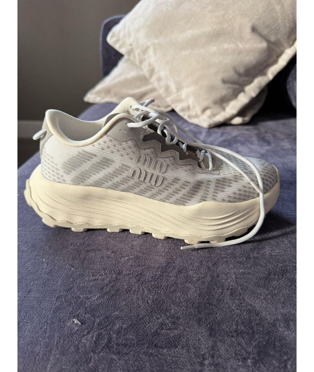 MIU MIU Серые кроссовки, фото 8