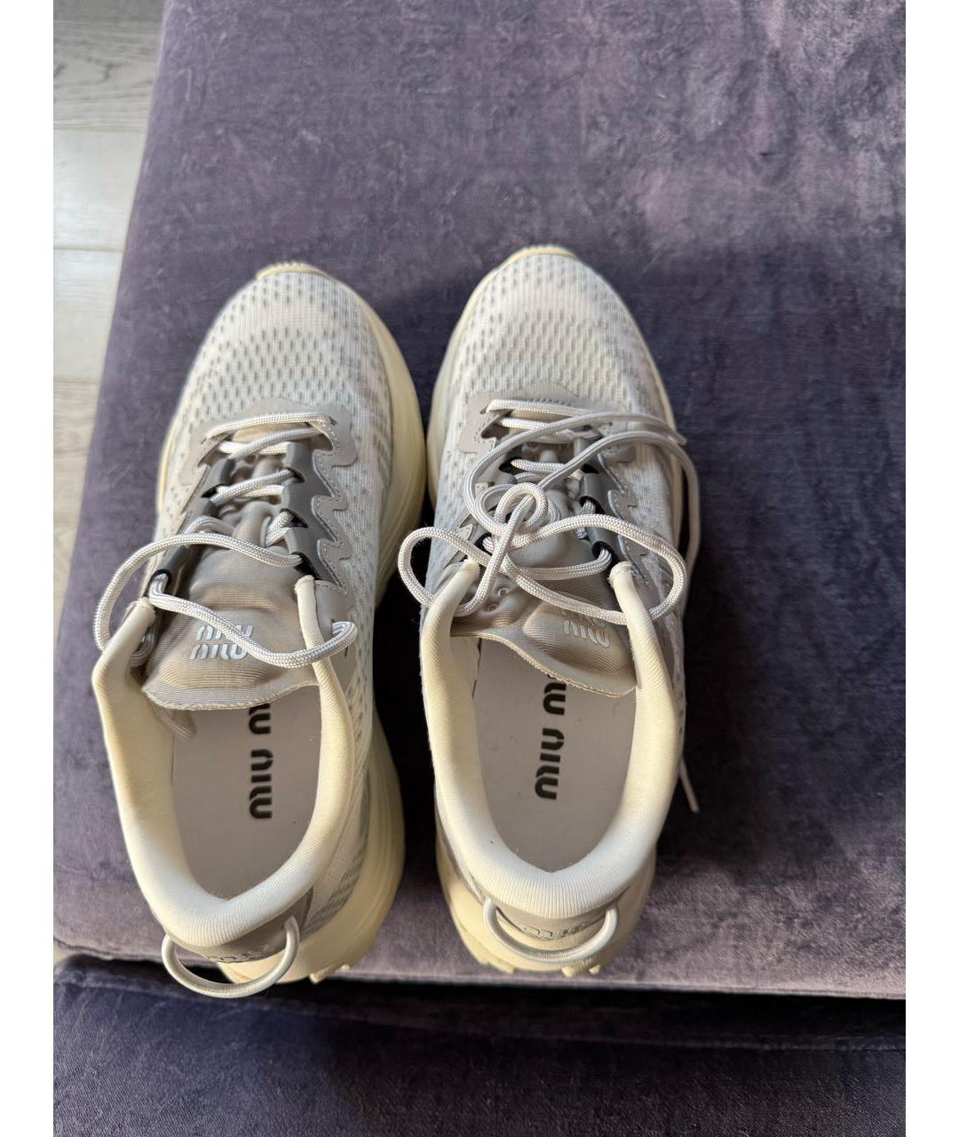 MIU MIU Серые кроссовки, фото 3