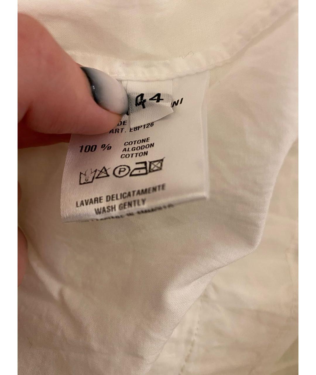 ERIKA CAVALLINI Белое хлопковое коктейльное платье, фото 7