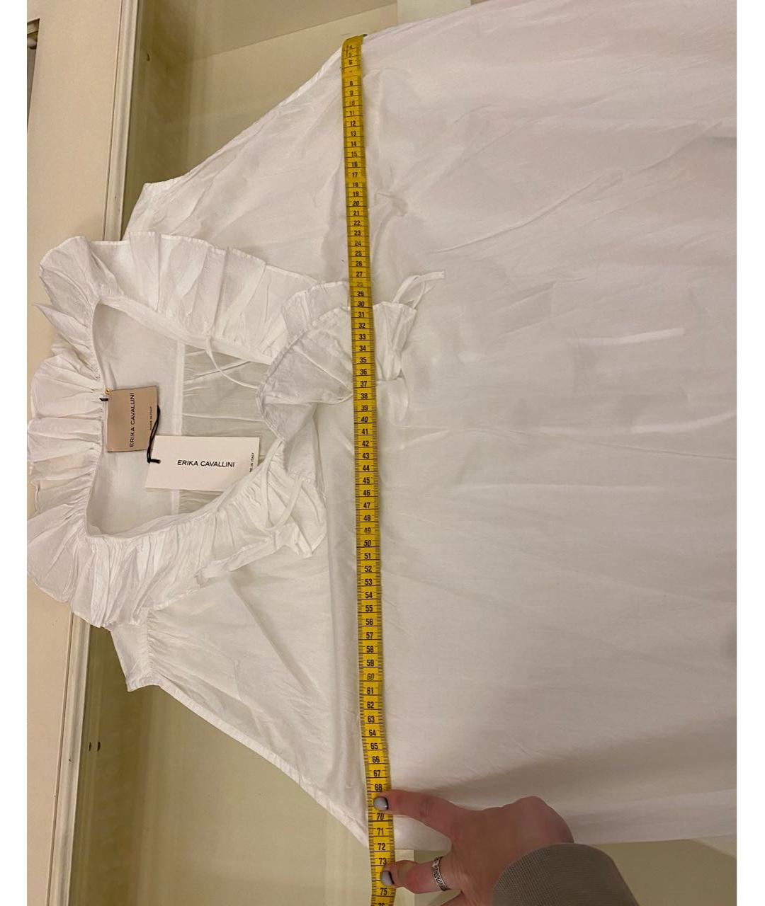ERIKA CAVALLINI Белое хлопковое коктейльное платье, фото 8