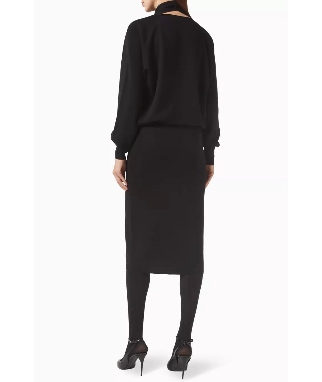 ALAIA Черное вискозное коктейльное платье, фото 8