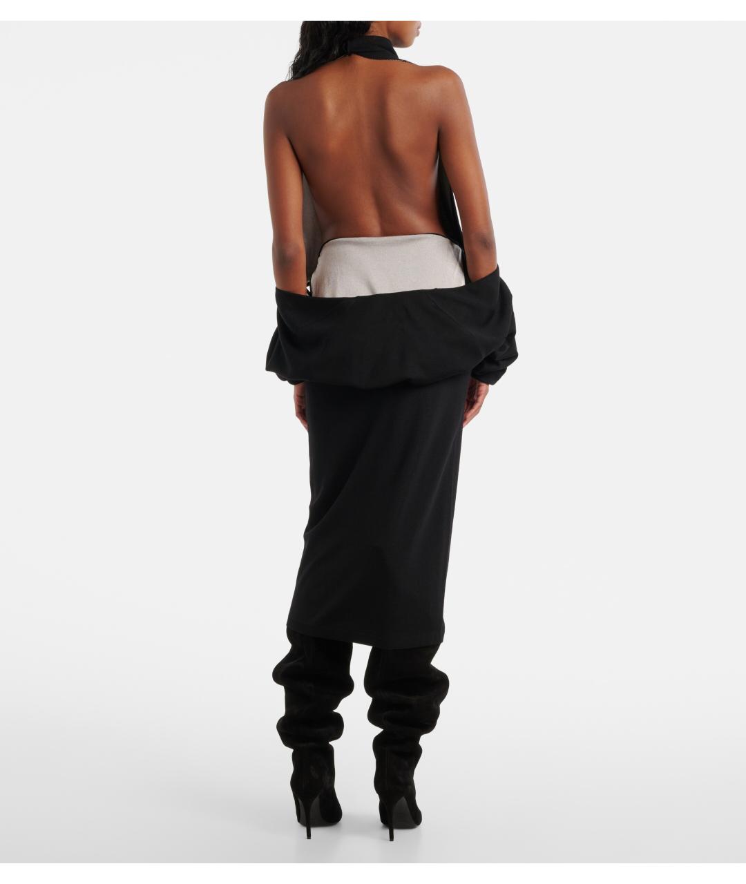 ALAIA Черное вискозное коктейльное платье, фото 3