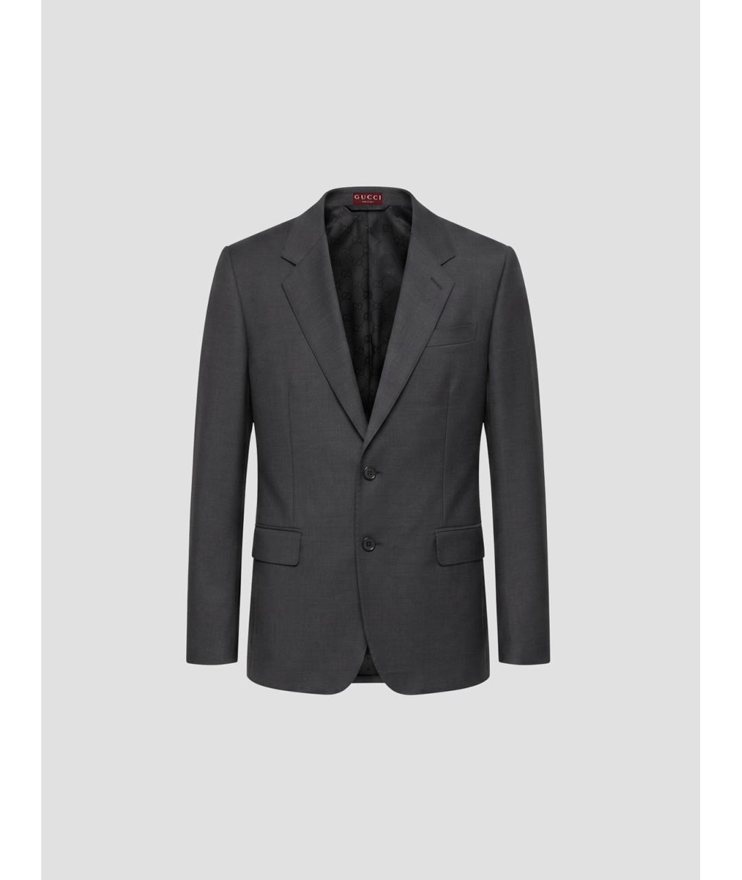 GUCCI Антрацитовый классический костюм, фото 3