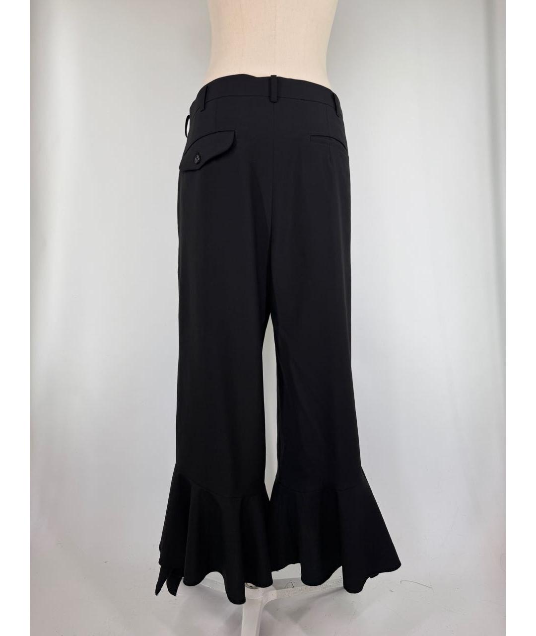 COMME DES GARÇONS Черные шерстяные брюки широкие, фото 4