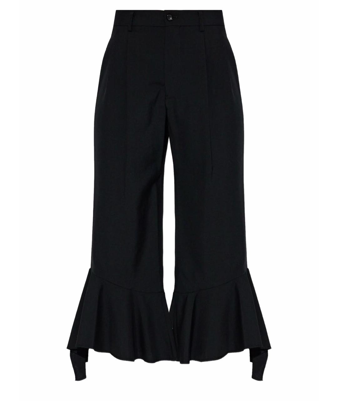 COMME DES GARÇONS Черные шерстяные брюки широкие, фото 1