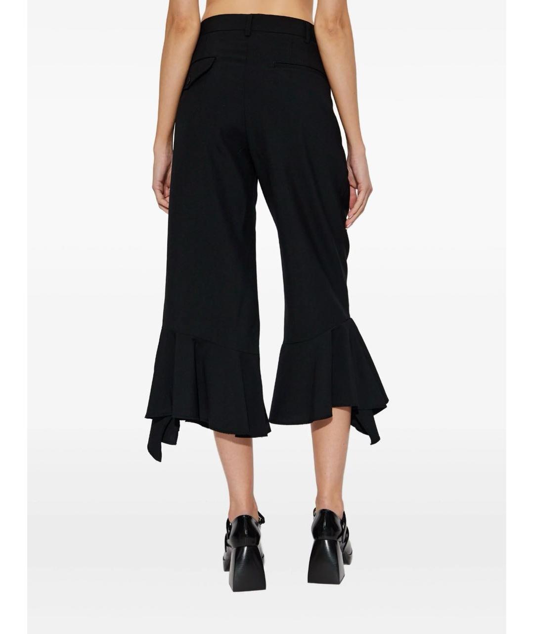 COMME DES GARÇONS Черные шерстяные брюки широкие, фото 6