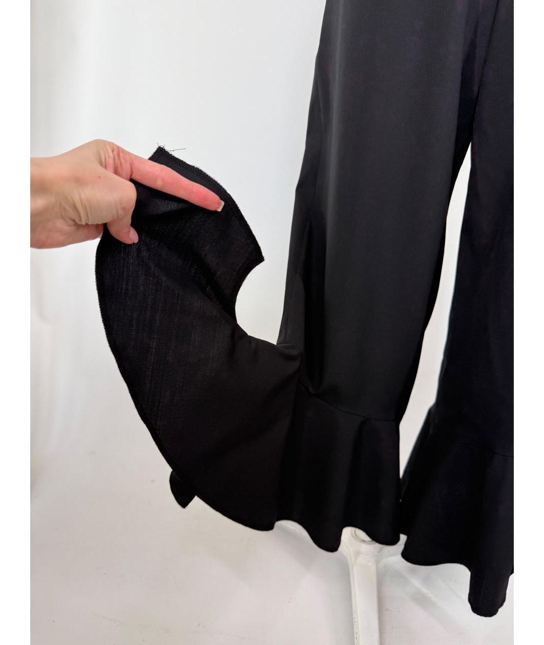 COMME DES GARÇONS Черные шерстяные брюки широкие, фото 3