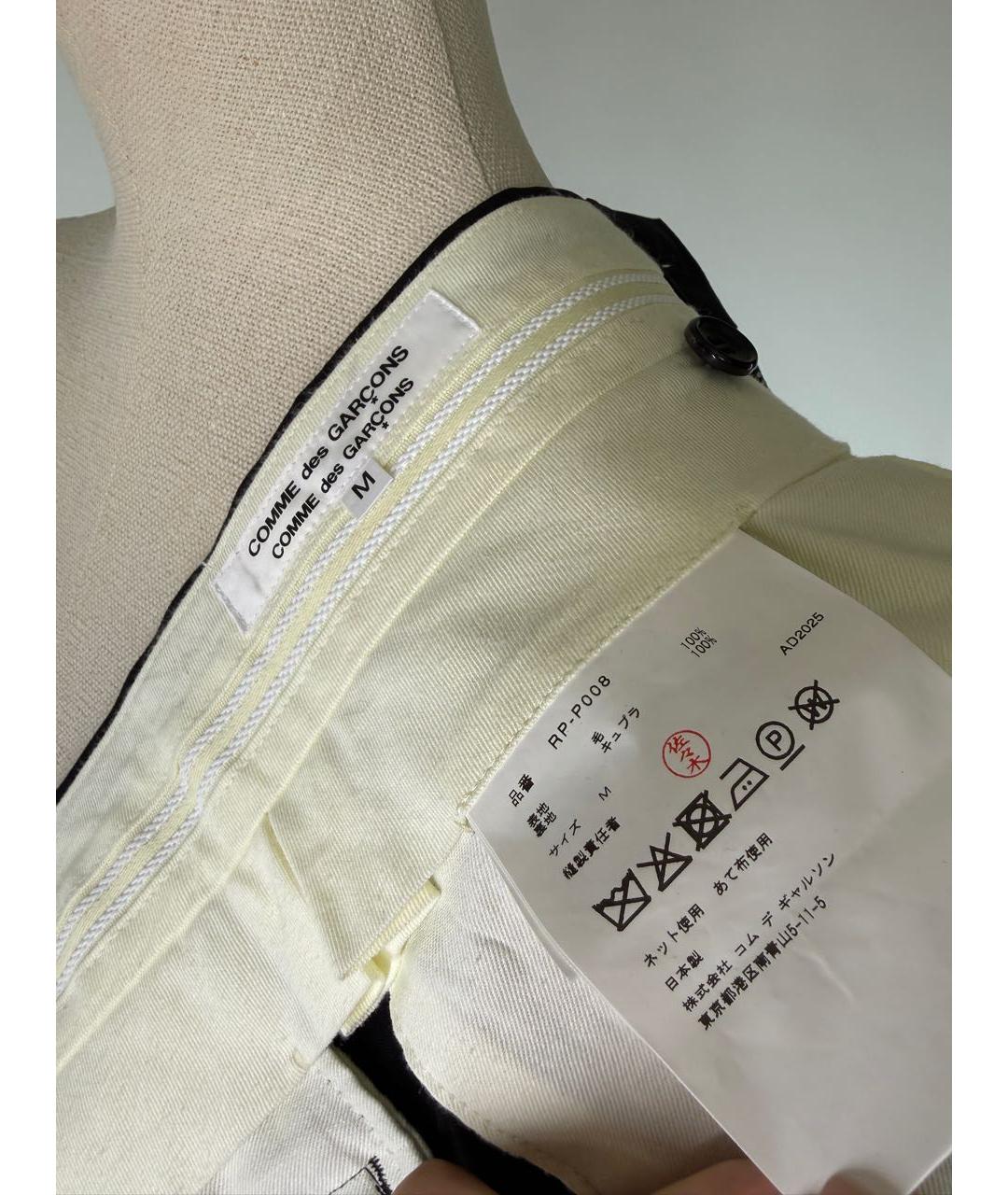 COMME DES GARÇONS Черные шерстяные брюки широкие, фото 5