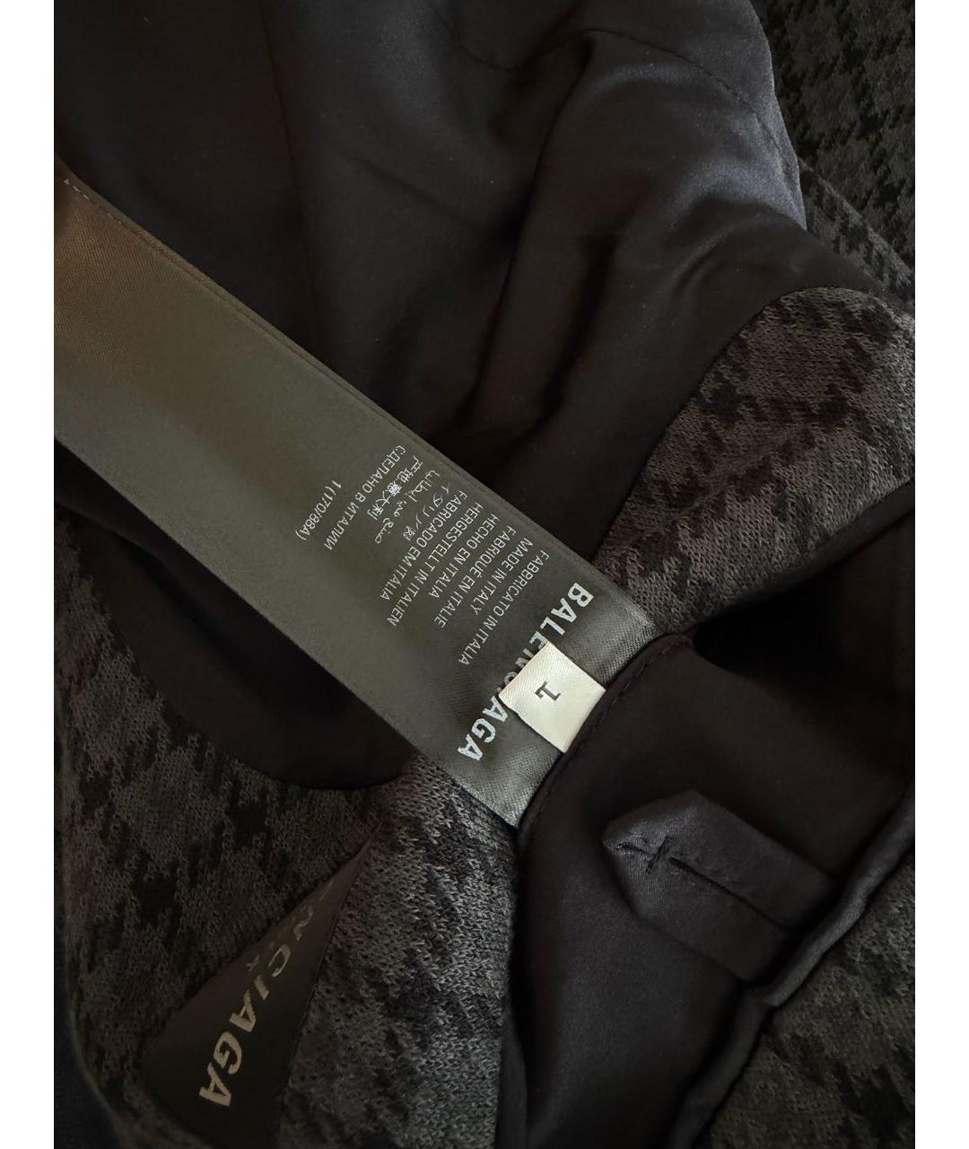 BALENCIAGA Антрацитовое шерстяное пальто, фото 6