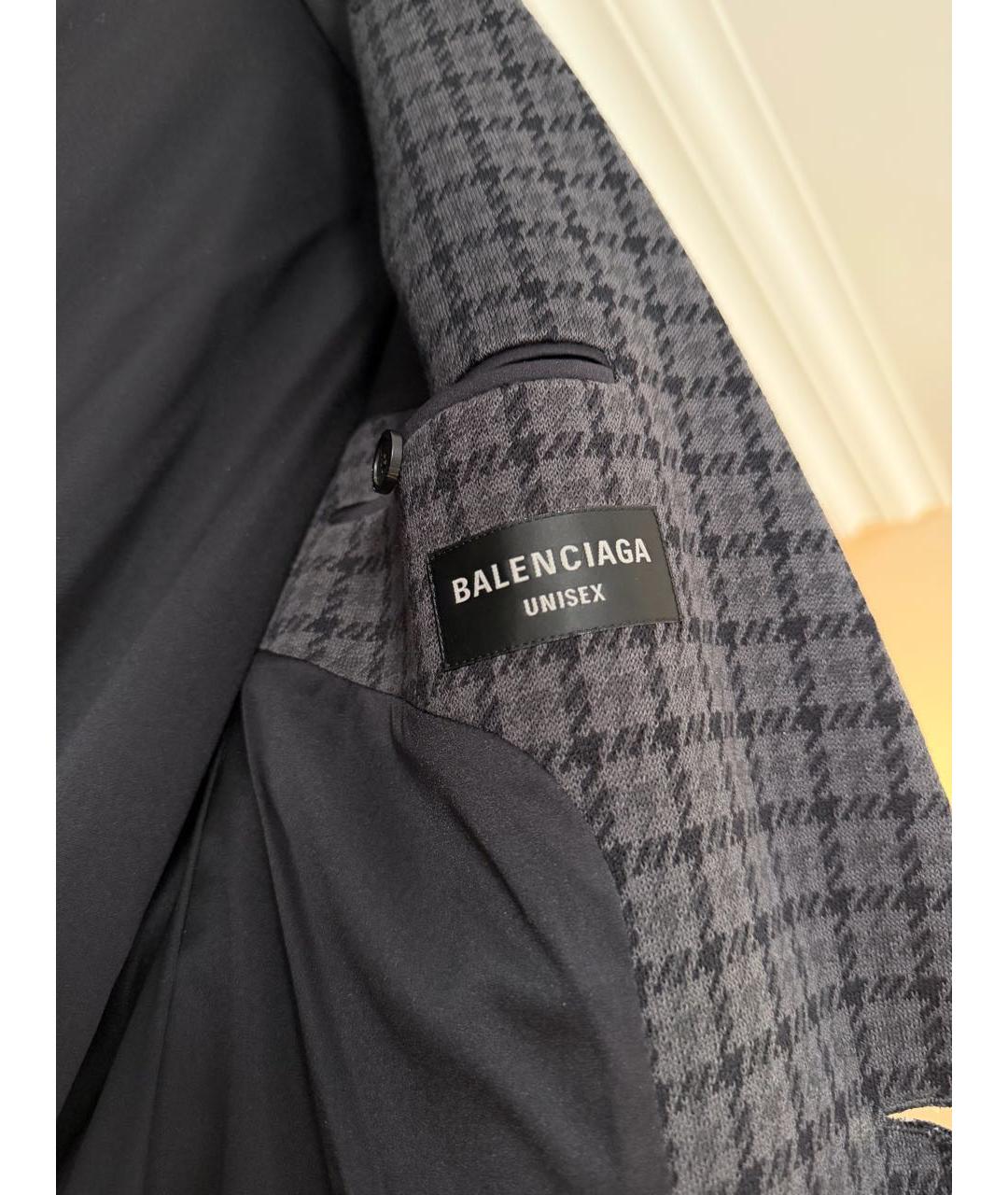 BALENCIAGA Антрацитовое шерстяное пальто, фото 5