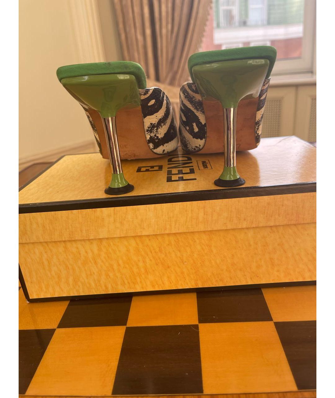 FENDI Мюли из экзотической кожи, фото 4