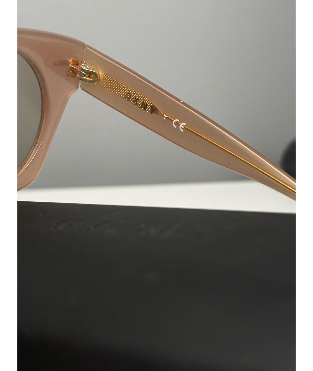 DKNY Коричневые пластиковые солнцезащитные очки, фото 6