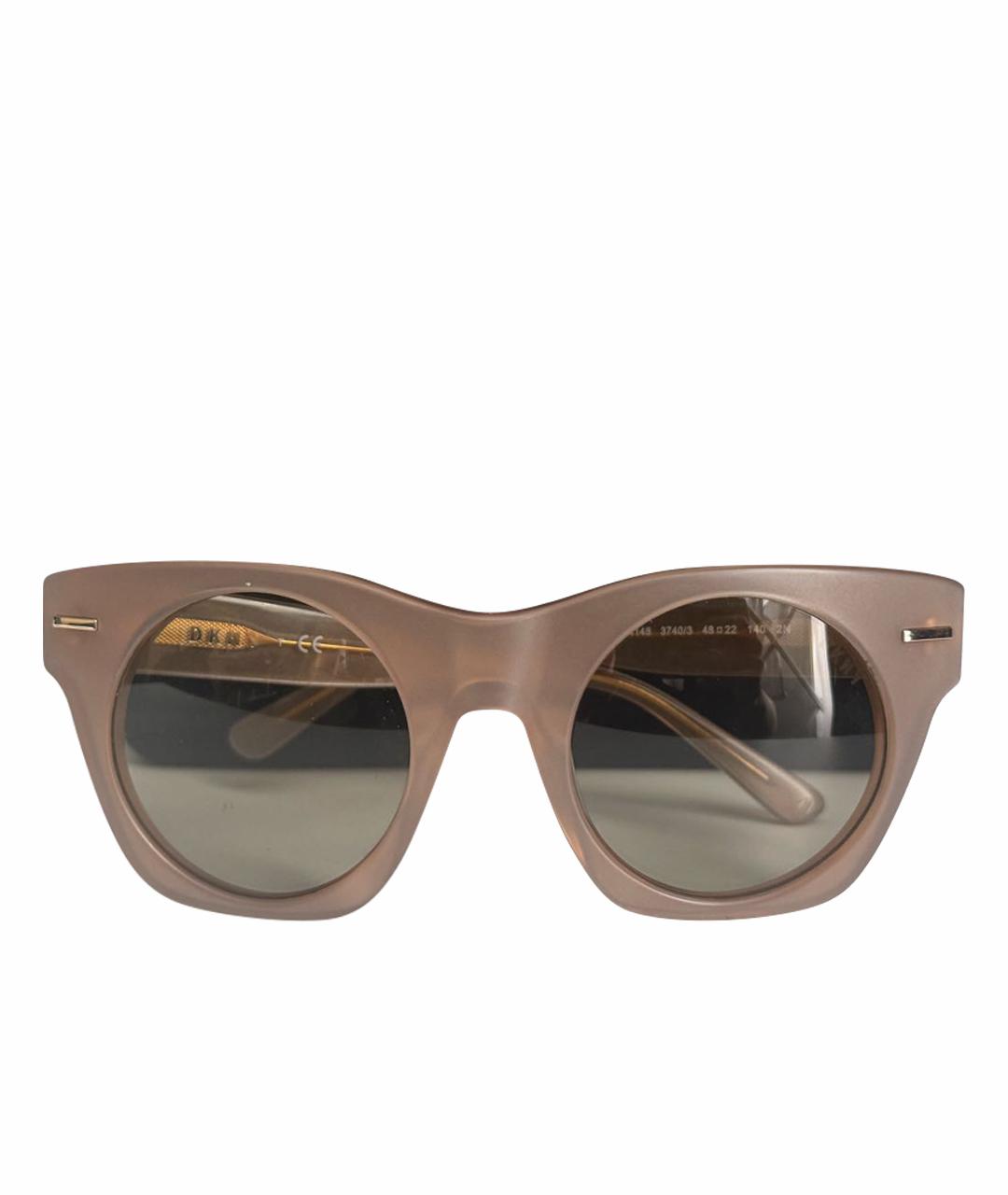 DKNY Коричневые пластиковые солнцезащитные очки, фото 1